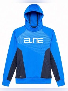 Nike Blue and Black 'ELITE' Hooded Performance Sweatshirt